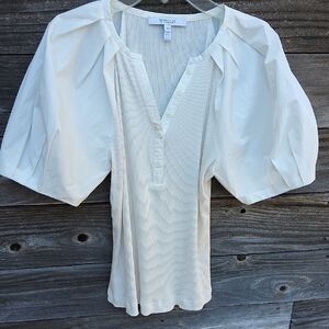 10 Crosby Derek Lam White Blouse Size Medium
